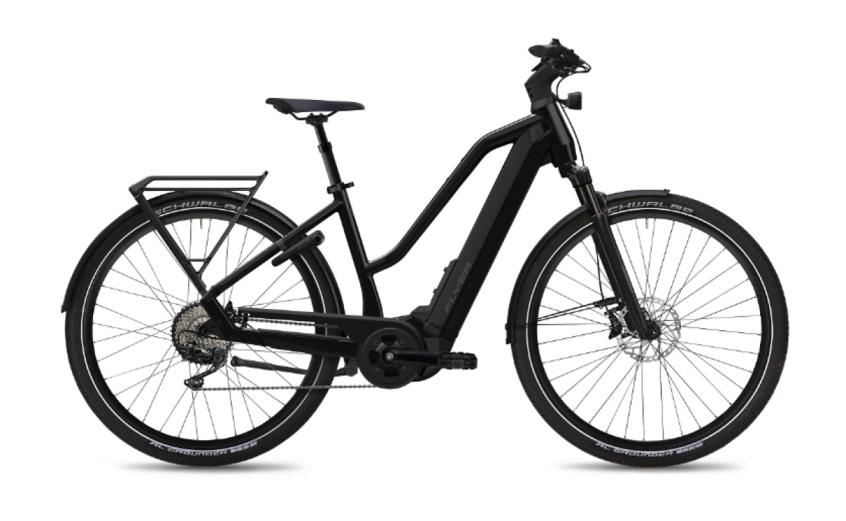 Flyer Upstreet 7.10 Dames Pearl Black Gloss S 2023